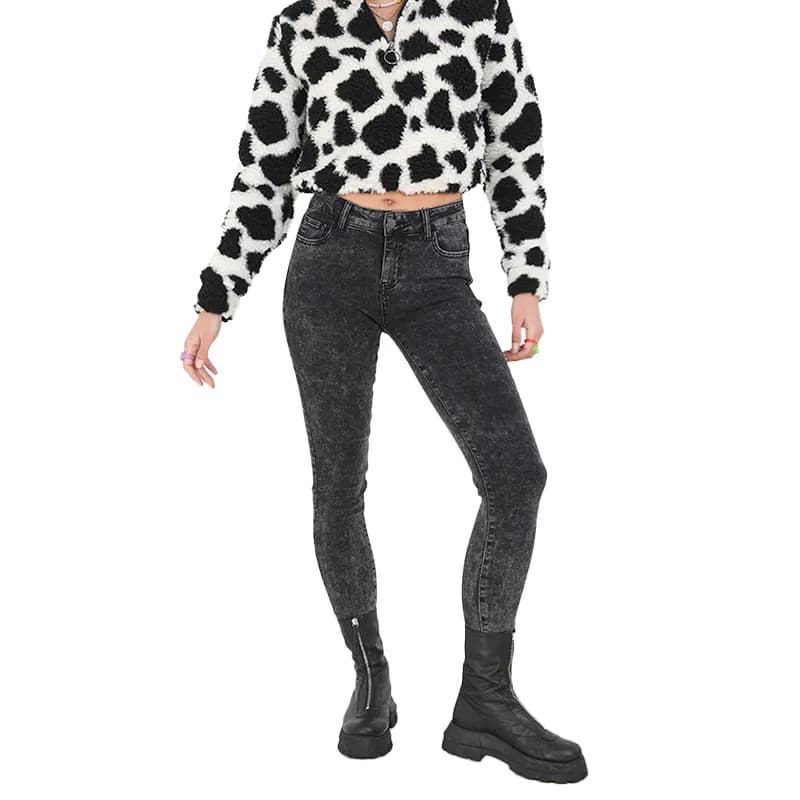 Featured product image of brave-soul-marble-womens-denim-jeans-skinny-leg-black