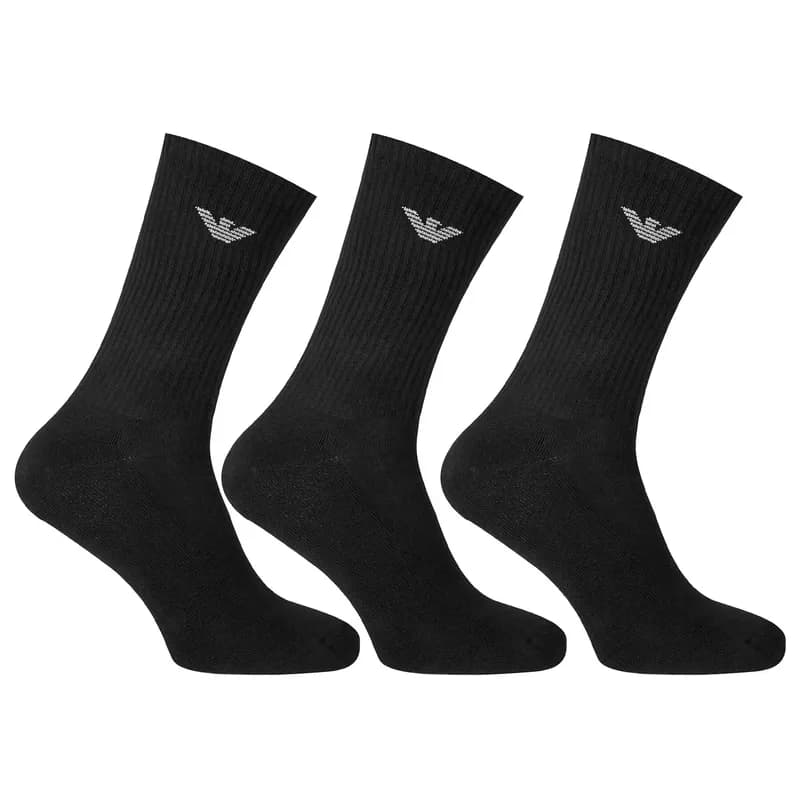 Featured product image of emporio-armani-cc300-mens-crew-socks-3-pack-black