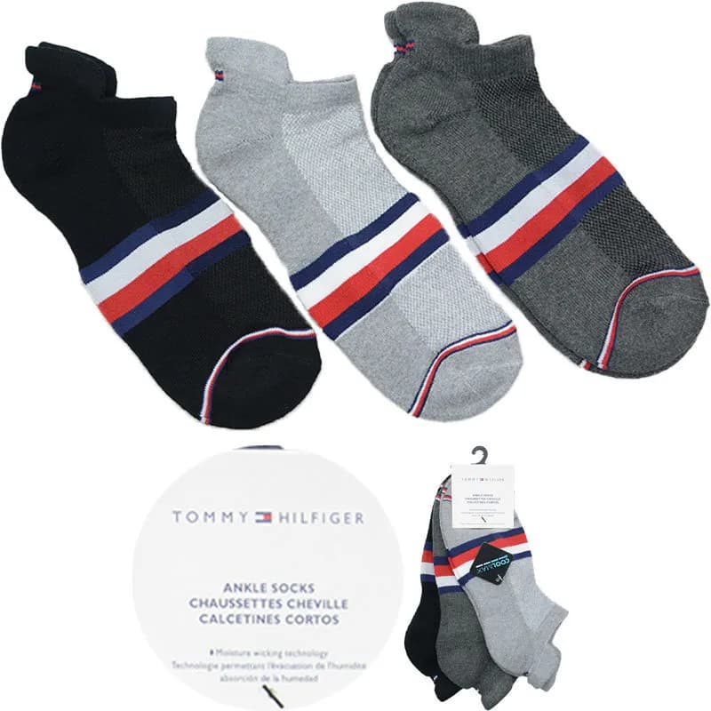 Featured product image of tommy-hilfiger-mens-soft-cotton-ankle-socks-3pack-low-cut-trainer-socks-6-10-5