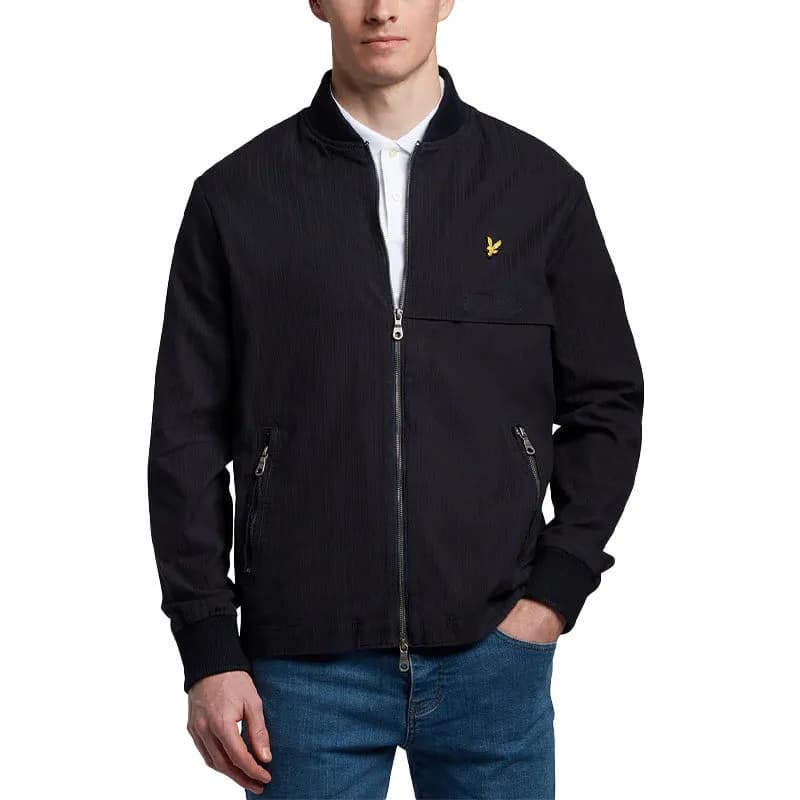 Featured product image of lyle-scott-mens-bomber-jacket-over-shirt-retro-top-summer-outwear-zip-coat