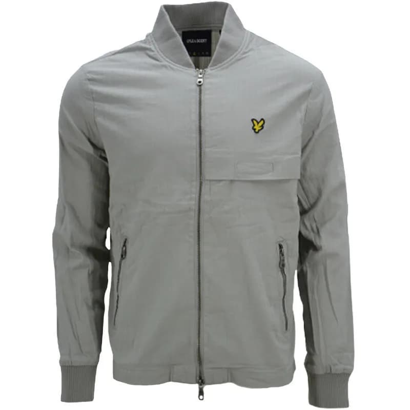 Featured product image of lyle-and-scott-jk1804vs-mens-bomber-jacket-over-shirt-grey