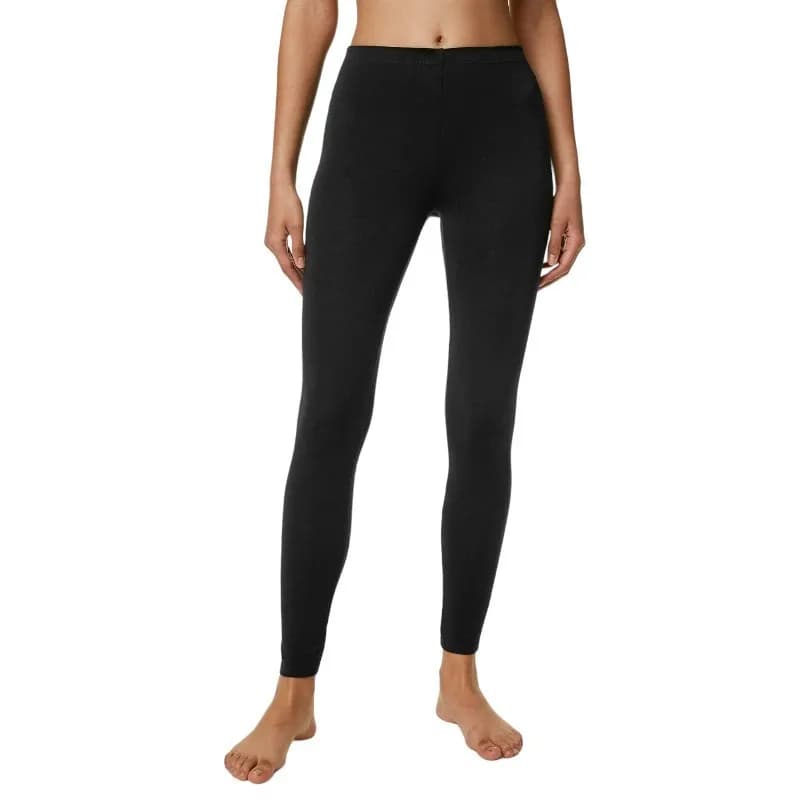 Featured product image of ex-mands-womens-leggings-plain-stretchy-heatgen-thermal-black-short