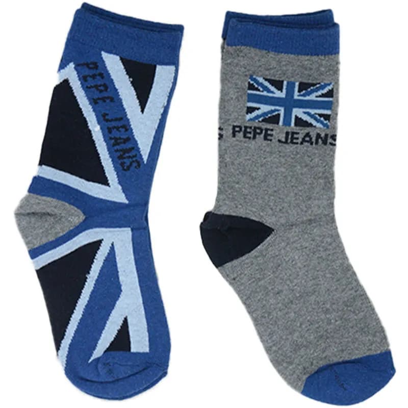 Featured product image of pepe-jeans-boys-socks-2-pair-weight-boot-crew-soft-cotton-bluegrey