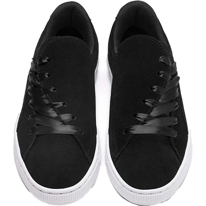 Featured product image of puma-womens-trainers-leather-slip-on-lace-up-shoes-black