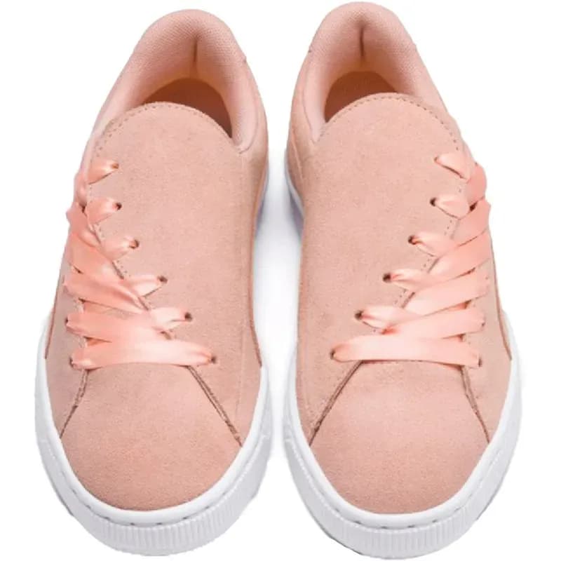 Featured product image of puma-womens-trainers-leather-slip-on-lace-up-shoes-peach-bud