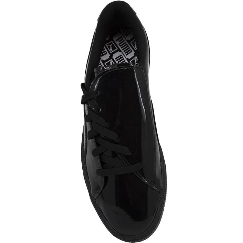Featured product image of puma-womens-trainers-leather-lace-up-slip-on-shoes-black