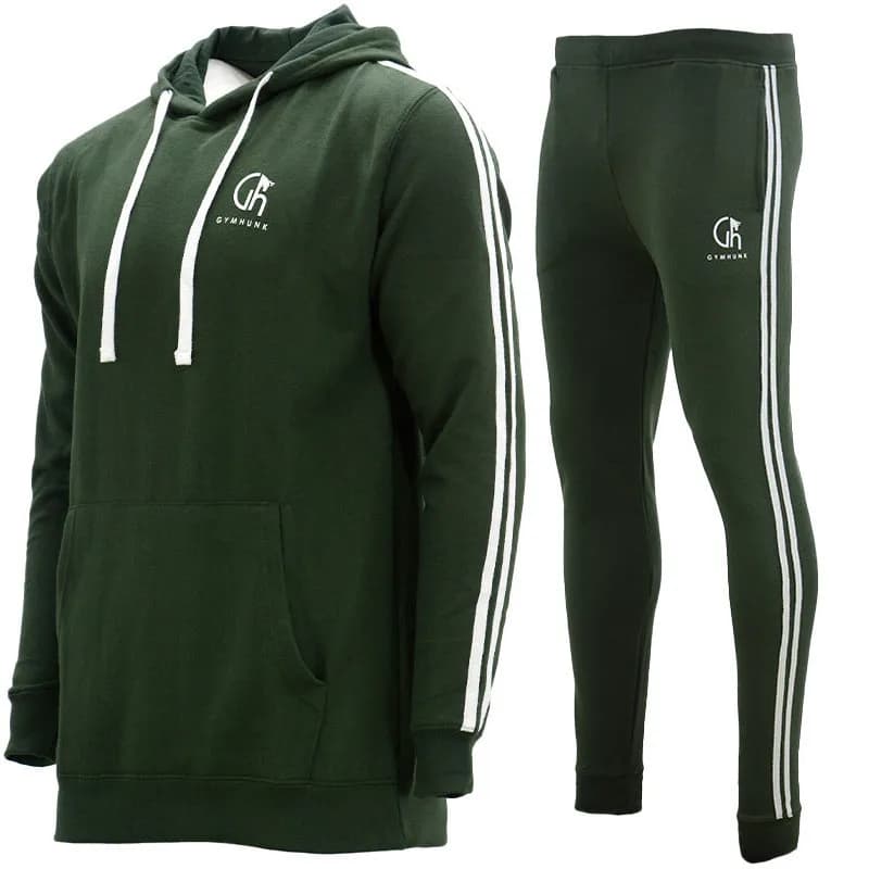 Featured product image of gym-hunk-mens-tracksuits-sets-hoodie-and-gym-joggers-olive