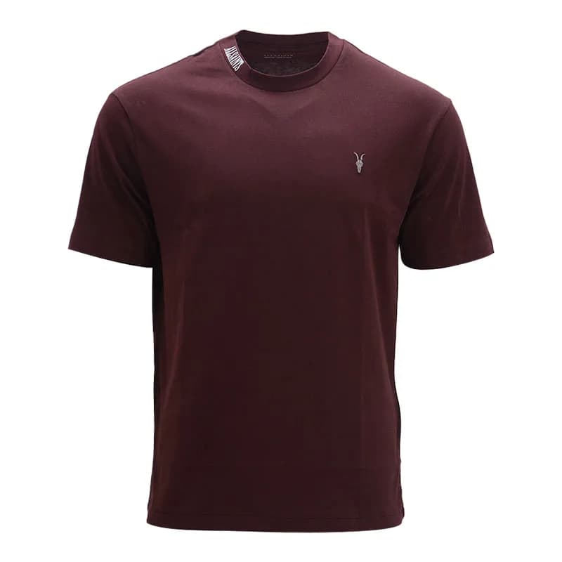 Featured product image of all-saints-mens-short-sleeve-t-shirts-casual-crew-neck-maroon