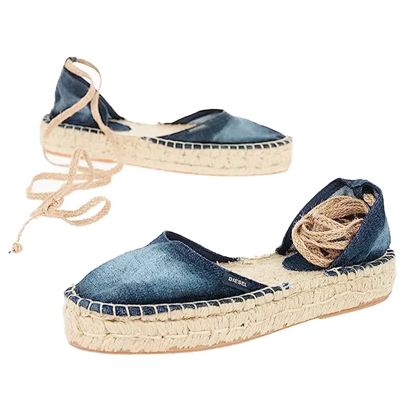 Featured product image of diesel-espadrillas-rags-womens-sandals-denim-slip-on-dark-blue