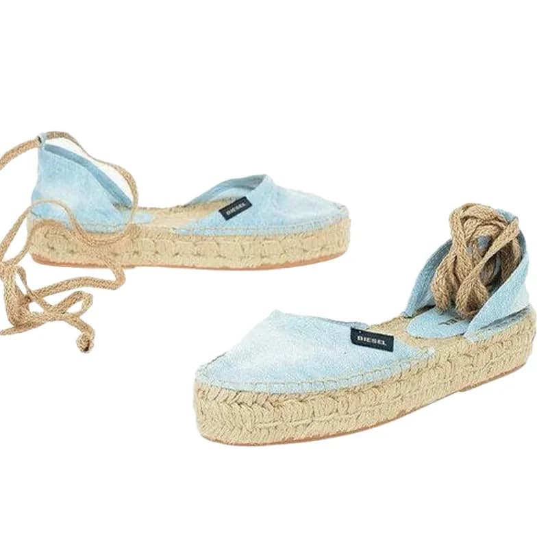 Featured product image of diesel-espadrillas-rags-womens-sandals-denim-slip-on-light-blue