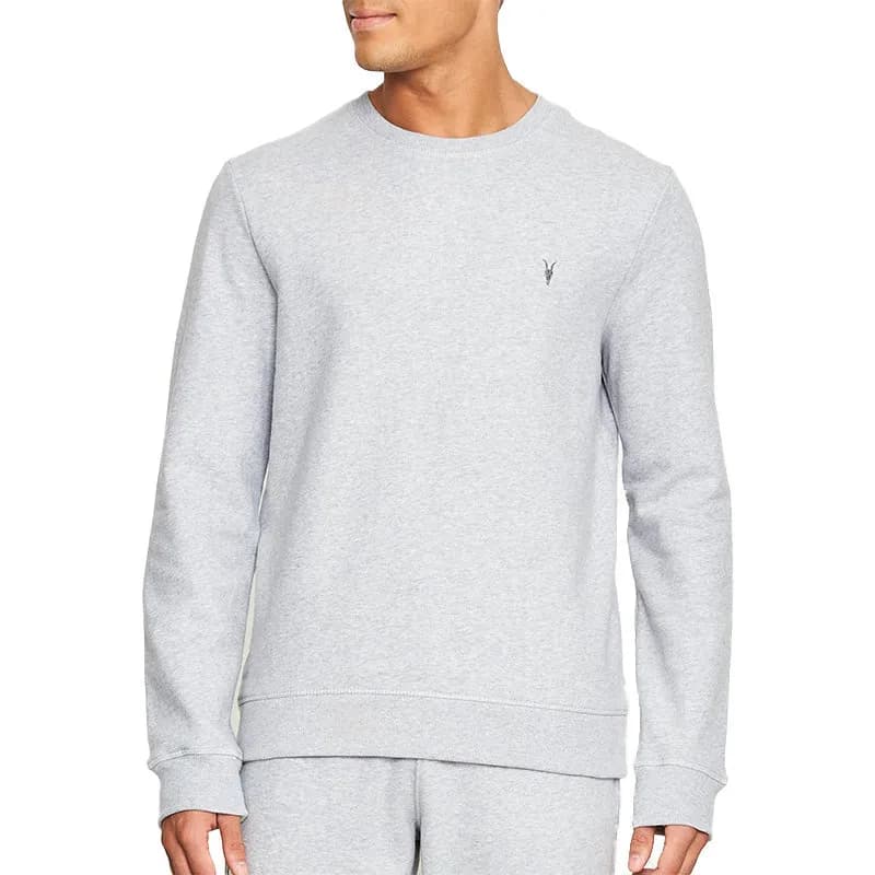 Featured product image of all-saints-mens-pullover-jumper-crew-neck-cotton-sweater-grey