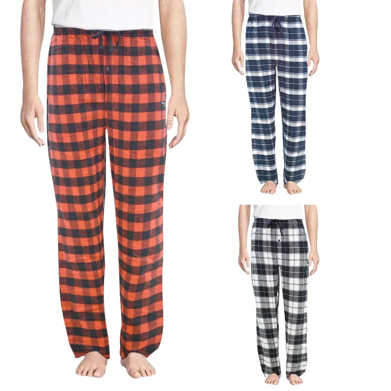 Featured product image of mens-pyjama-bottoms-3-pack-tartan-lounge-regular-nightwear-multi