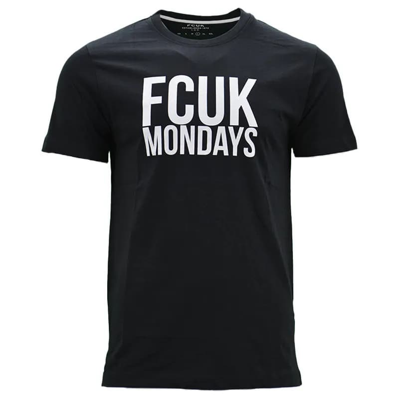 Featured product image of french-connection-mens-printed-t-shirts-short-sleeve-black-fcuk-mon
