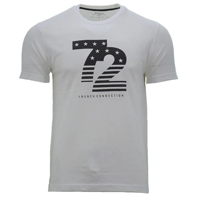 Featured product image of french-connection-mens-printed-t-shirts-short-sleeve-white-72-star