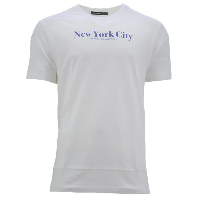 Featured product image of french-connection-mens-printed-t-shirts-short-sleeve-white-ny-fc