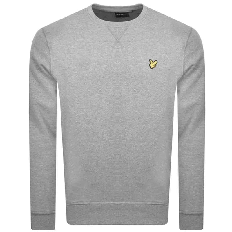 Featured product image of lyle-and-scott-mens-ml424vog-jumpers-crew-neck-sweatshirts-grey-marl