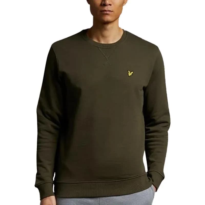 Featured product image of lyle-and-scott-mens-ml424vog-jumpers-crew-neck-sweatshirts-olive