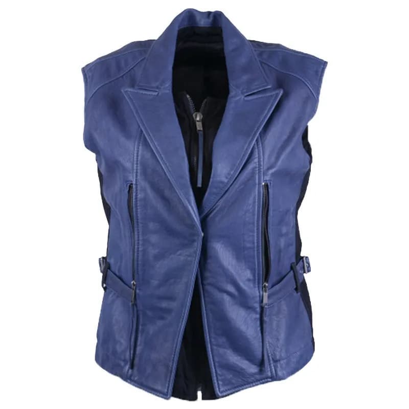 Featured product image of diesel-g-elea-womens-biker-jacket-genuine-leather-cafe-racer-sleeveless-coat