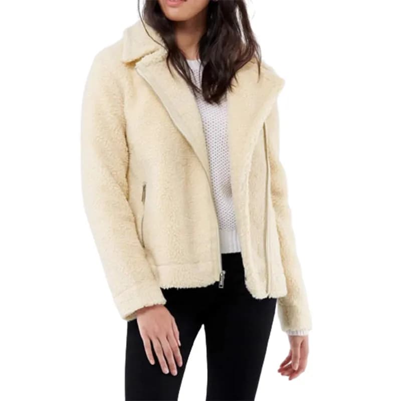 Featured product image of hollister-womens-biker-jacket-cozy-regular-fit-off-white