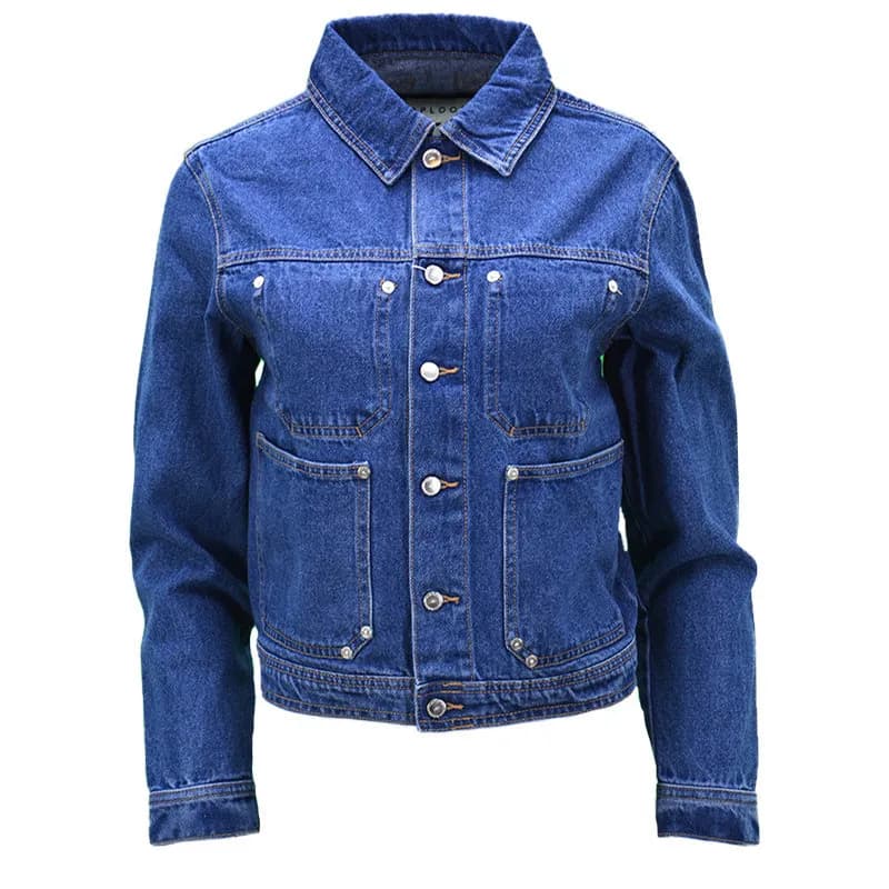 Featured product image of top-look-womens-denim-jacket-regular-fit-vintage-trucker-classic-cotton-outwear