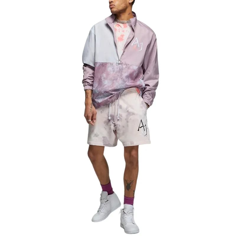 Featured product image of nike-air-jordan-mens-dna-shorts-loose-fit-gym-sweat-pink-and-white