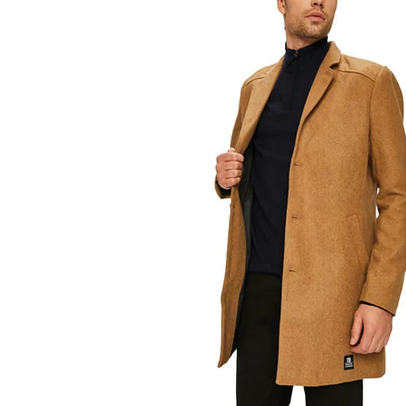 Featured product image of tom-tailor-mens-trench-over-coat-wool-winter-long-jacket-camel