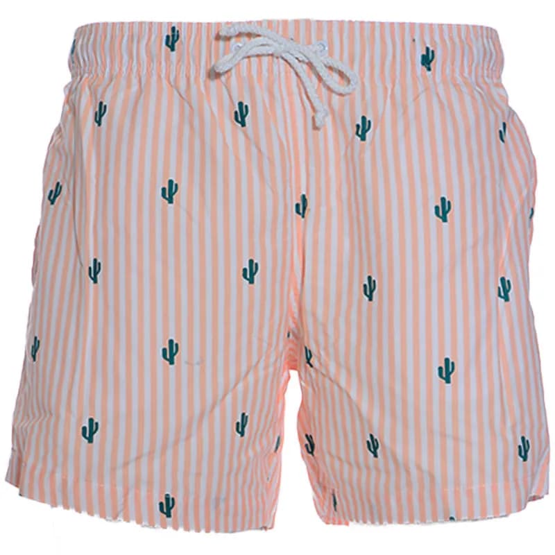 Featured product image of mens-swimming-board-shorts-swim-surf-shorts-trunks-orange-stripe