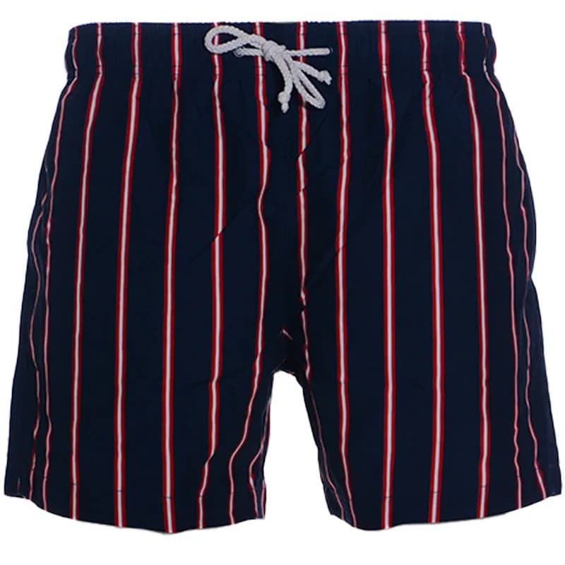 Featured product image of mens-swimming-board-shorts-swim-surf-shorts-trunks-navy-check