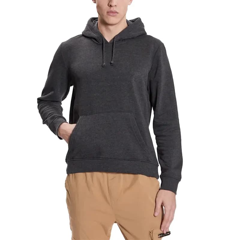 Featured product image of brave-soul-mens-plain-hoodies-pullover-fleece-top-charcoal