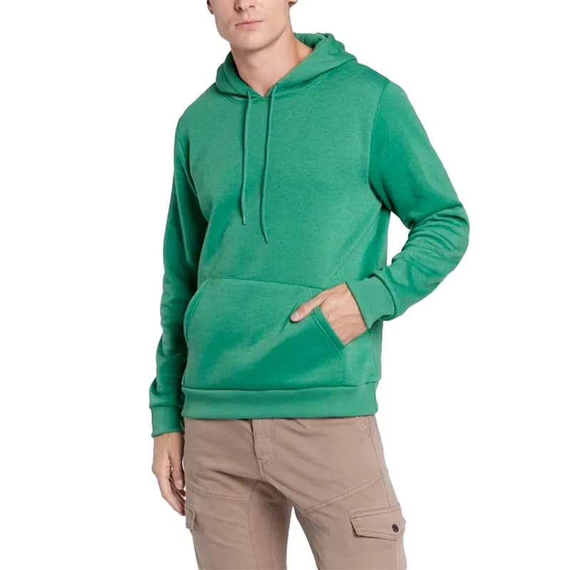 Featured product image of brave-soul-mens-plain-hoodies-pullover-fleece-top-green