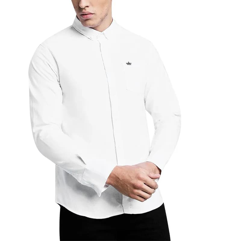 Featured product image of brave-soul-mens-oxford-shirt-button-down-white