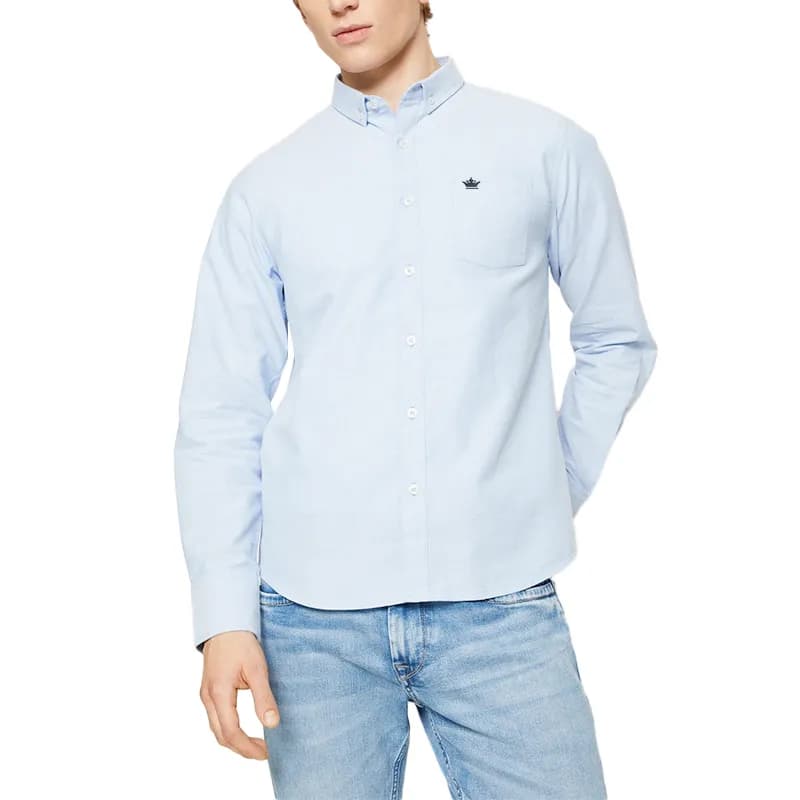 Featured product image of brave-soul-mens-oxford-shirt-button-down-light-blue