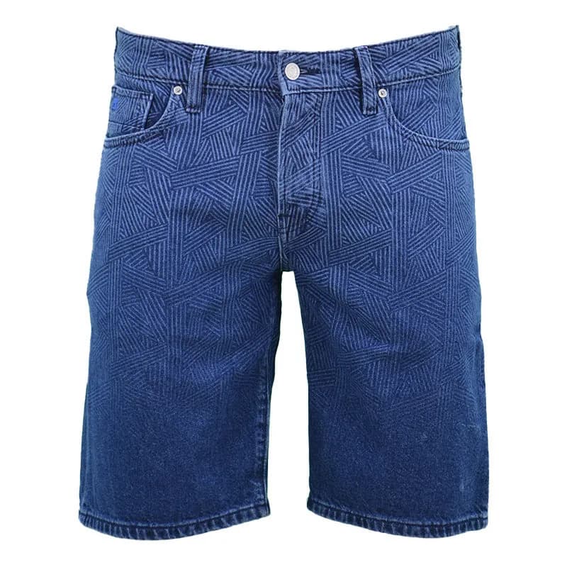 Featured product image of scotch-and-soda-mens-cargo-shorts-regular-fit-blue-pattern