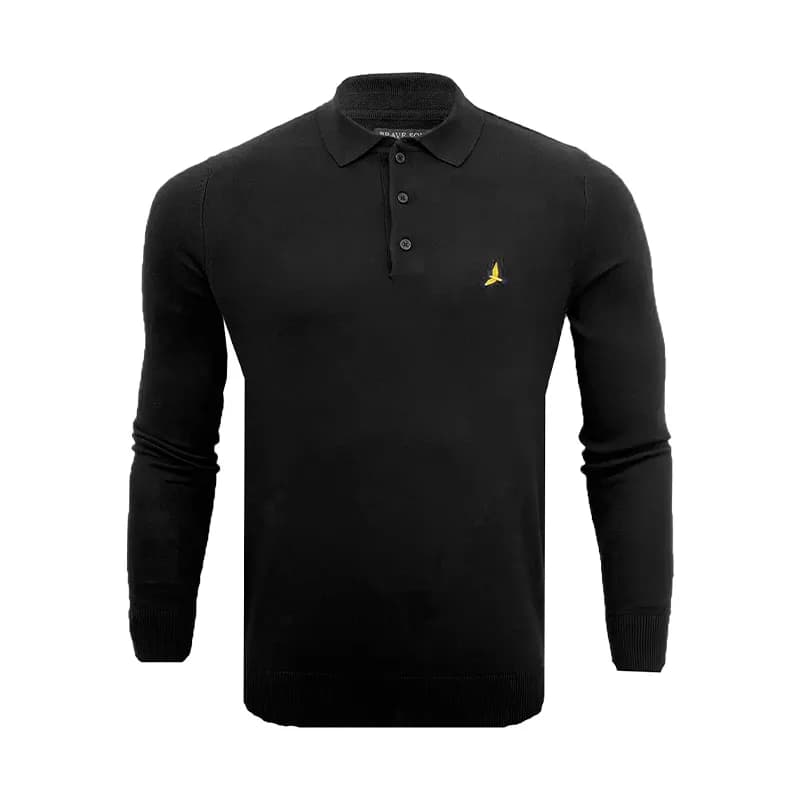 Featured product image of brave-soul-mens-polo-t-shirts-cotton-golf-tee-black