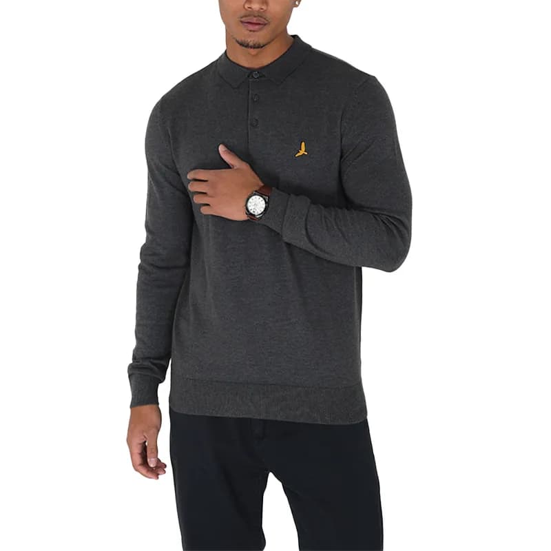 Featured product image of brave-soul-mens-polo-t-shirts-cotton-golf-tee-charcoal