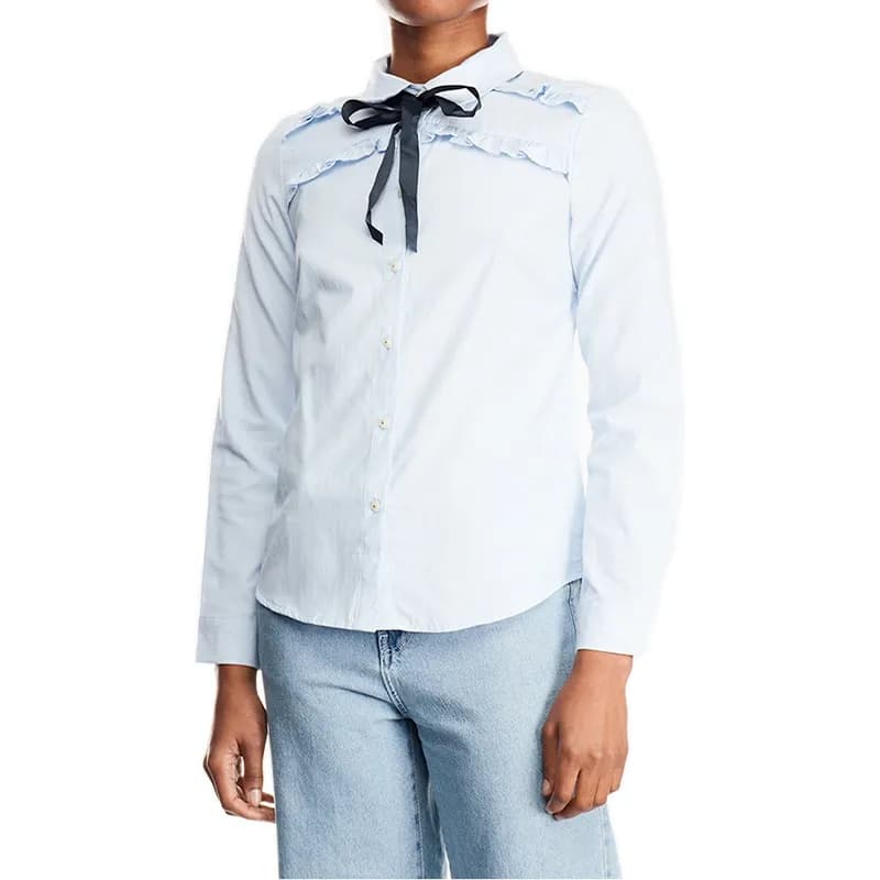 Featured product image of brave-soul-womens-long-sleeve-shirts-casual-summer-tops-sky-blue