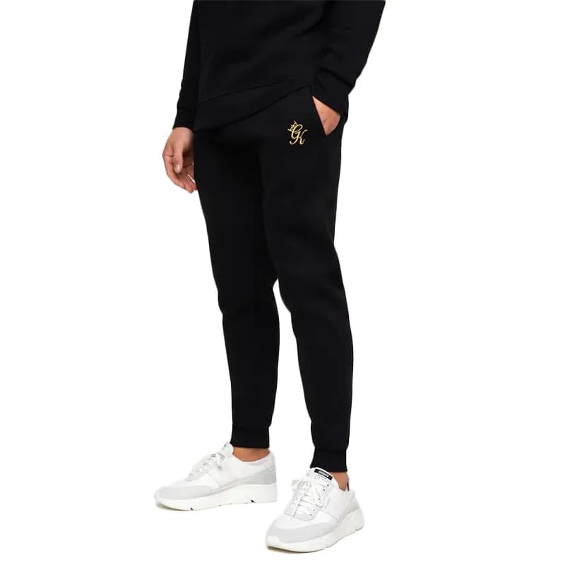 Featured product image of gym-king-long-line-mens-fleece-joggers-casual-bottom-black