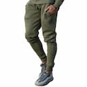 Featured image of gym king long line mens full zip hoodie long sleeve olive green