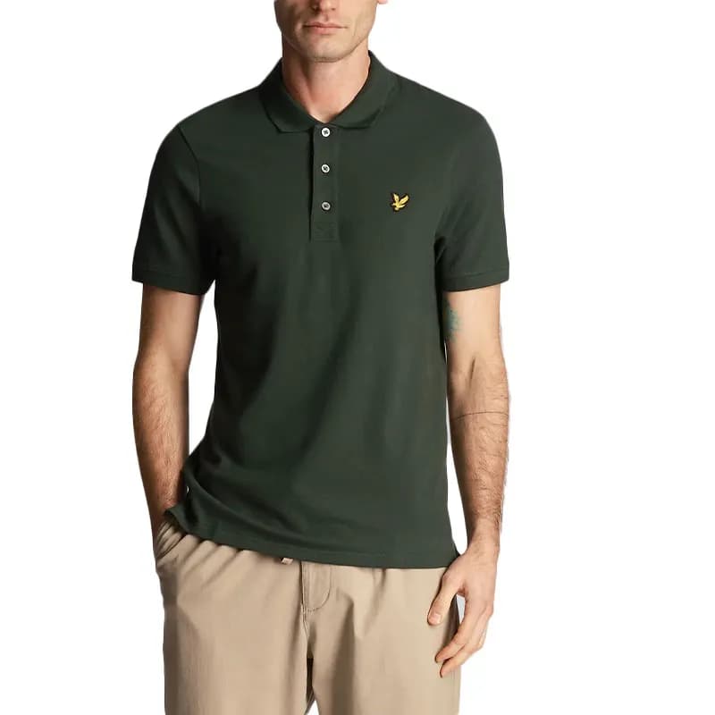 Featured product image of lyle-and-scott-mens-polo-shirt-summer-sport-golf-tee-dark-green