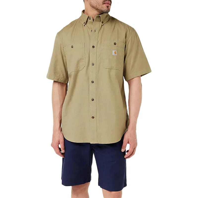 Featured product image of carhartt-tw3555-m-mens-shirts-smart-workwear-top-olive