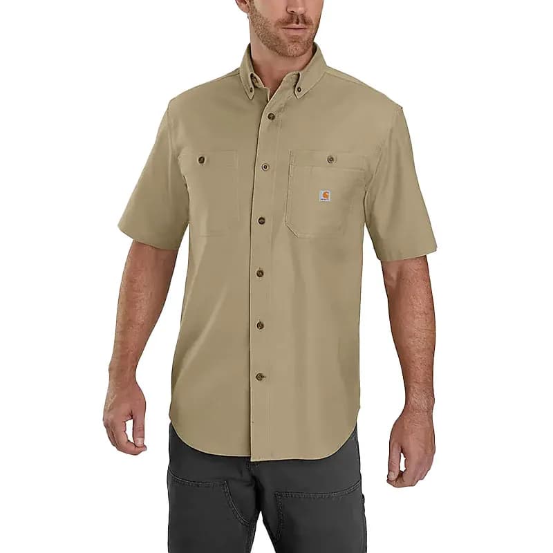 Featured product image of carhartt-tw3555-m-mens-shirts-smart-workwear-top-beige