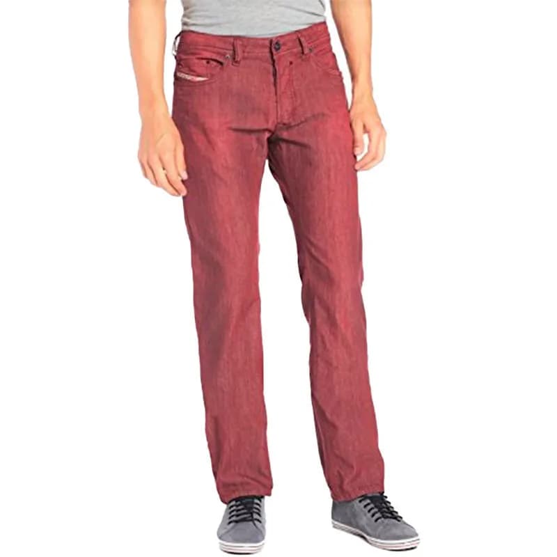 Featured product image of diesel-safado-0819d-mens-denim-jeans-regular-slim-maroon