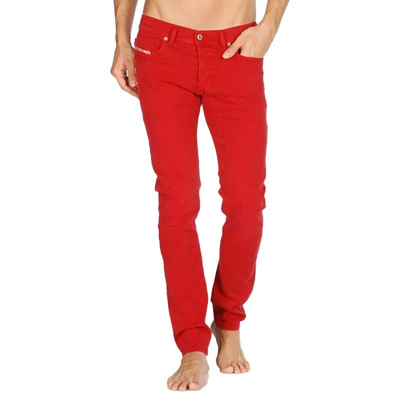 Featured product image of diesel-tepphar-0111d-mens-denim-jeans-slim-fit-red