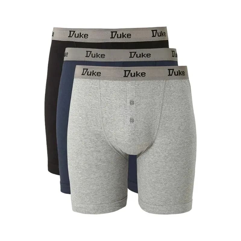 Featured product image of duke-london-mens-boxer-3-pack-black-grey-navy