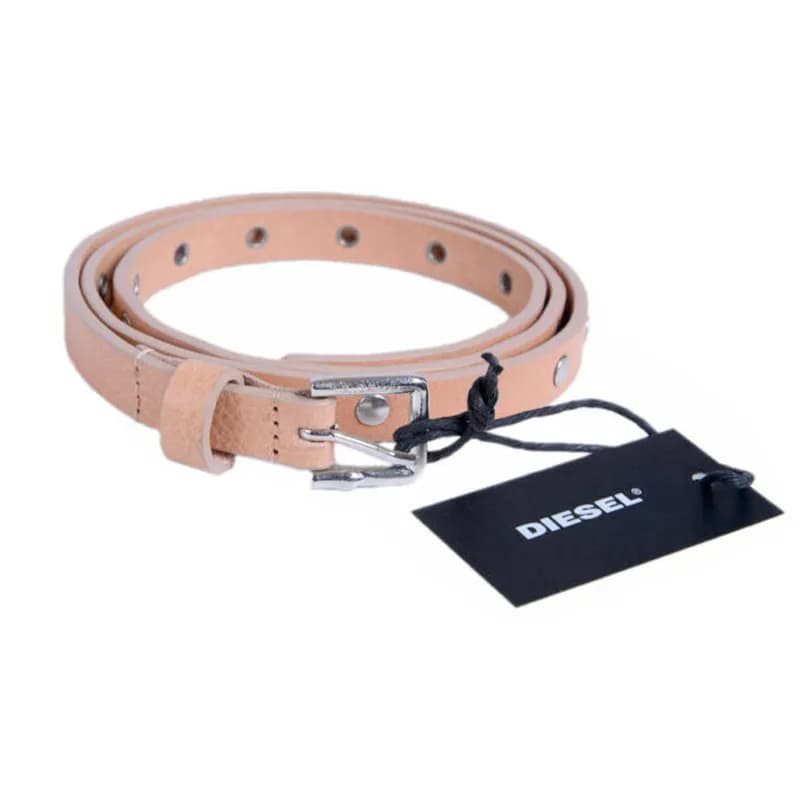 Featured product image of diesel-womens-belts-genuine-leather-waist-belt-metal-stud