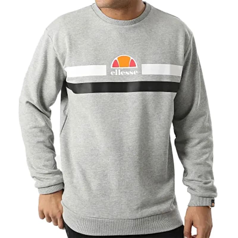 Featured product image of ellesse-prella-mens-sweatshirt-warm-pullover-top-grey-and-black
