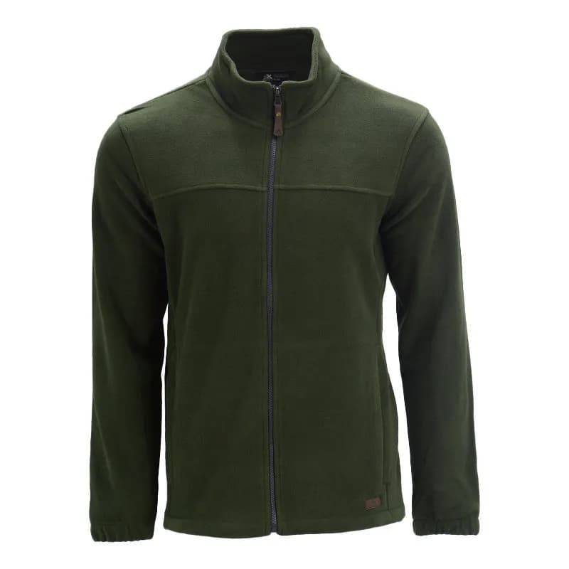 Featured product image of mens-fleece-jacket-full-zip-jumper-long-sleeve-regular-fit-olive