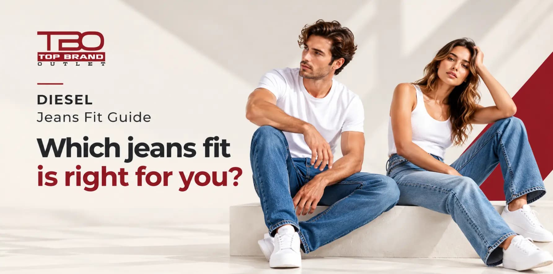 Diesel jeans fit guide for men and women comparing skinny slim tapered and straight fits