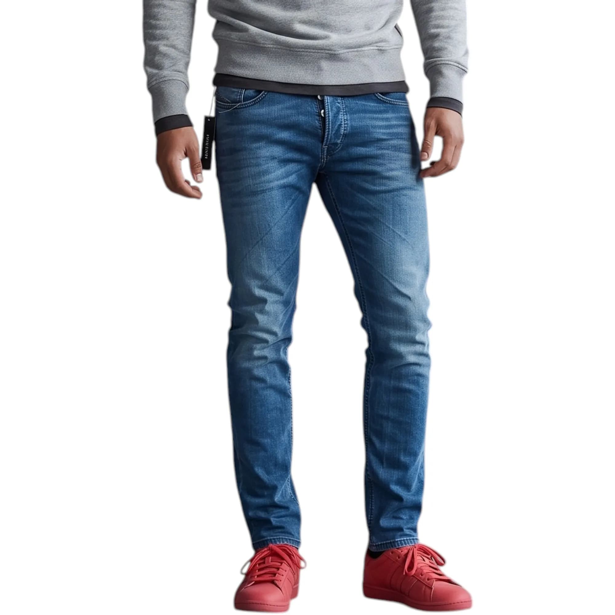 Diesel BELTHER 0686A mens regular slim denim jeans front view
