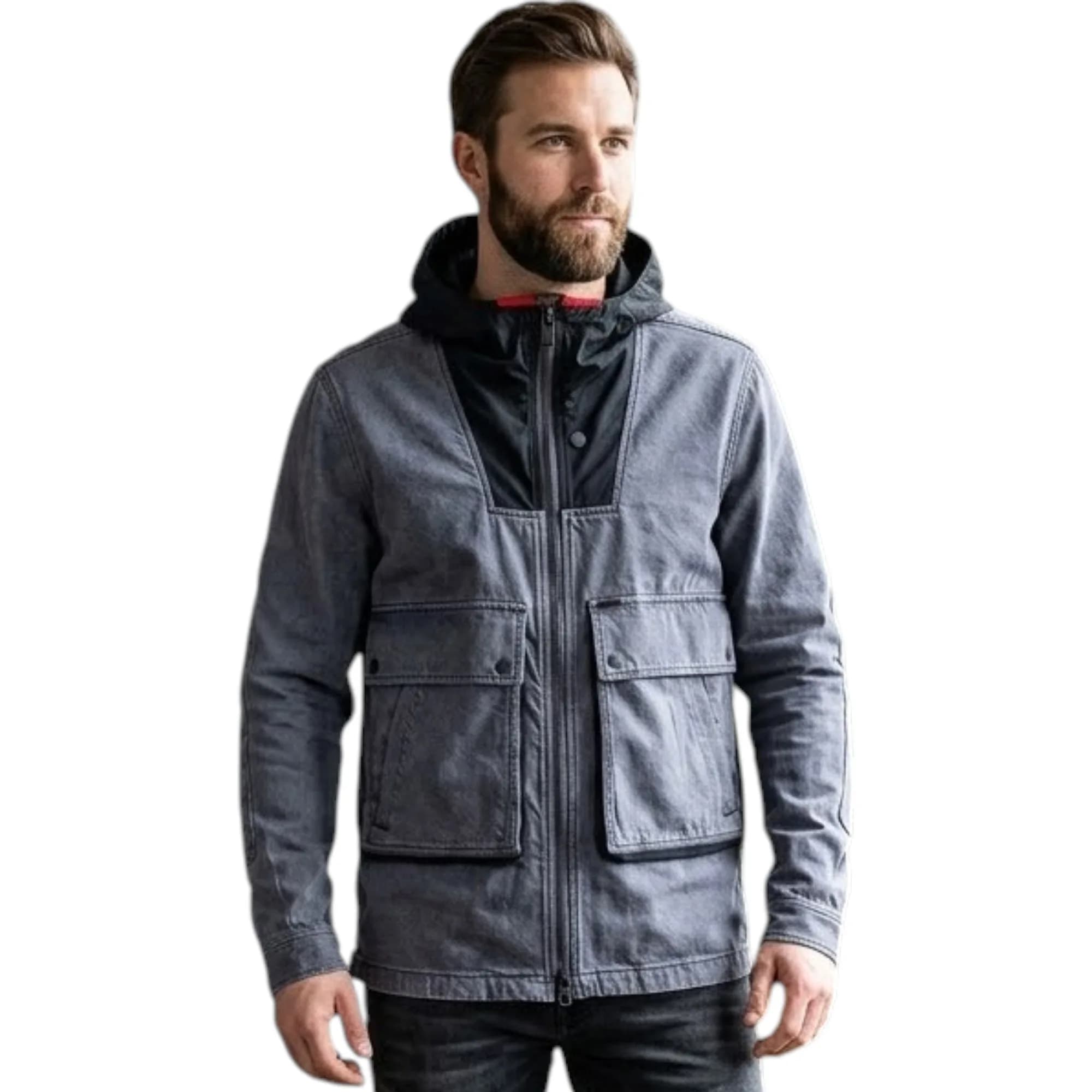 Diesel D-KIMY men's denim jacket hoodie front view